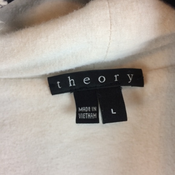 X Theory fleece open front cream cardigan pockets - Picture 2 of 7